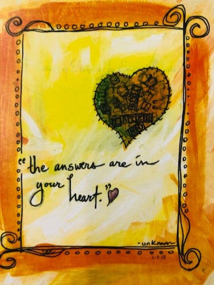 Answers Are In Your Heart #44 for wholesale by PaintStorms Studio