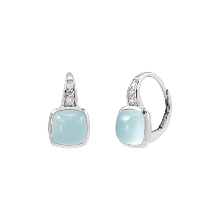Silpada Double Take Earrings, Chalcedony & Silver for wholesale by Silpada