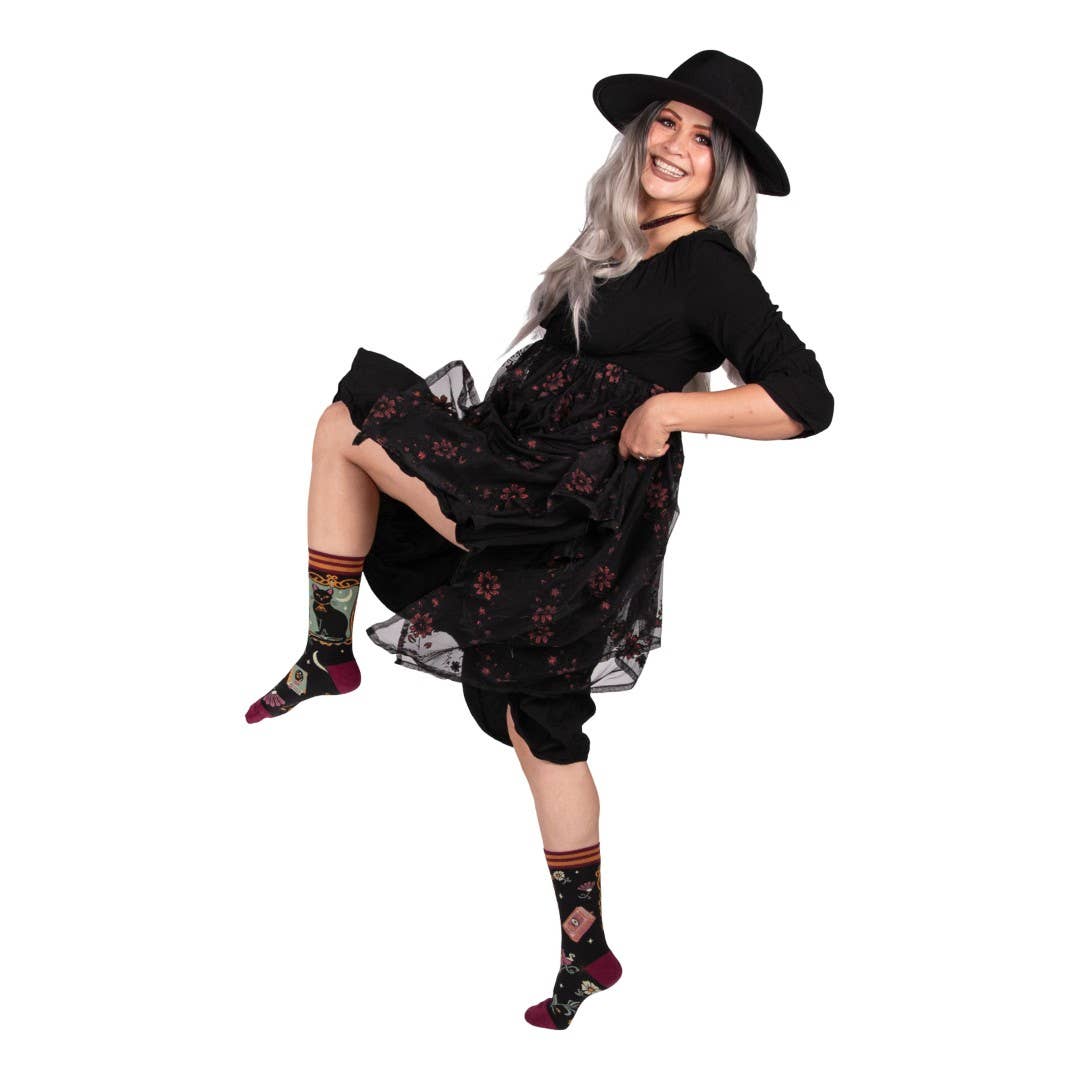 FootClothes LLC - Wholesale Socks - Women's - Duchess Shadowfloof's Mew World Order Crew Socks5