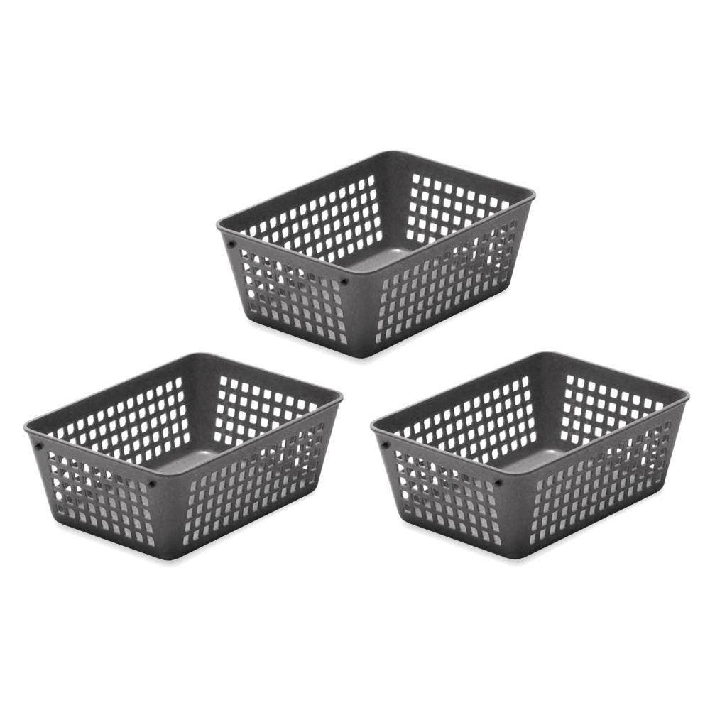 YBM HOME INC. - Wholesale Storage Bin - Plastic Storage Basket 6 x 4.5 x 2.25 In. - 3 Pk, 7 Colors1