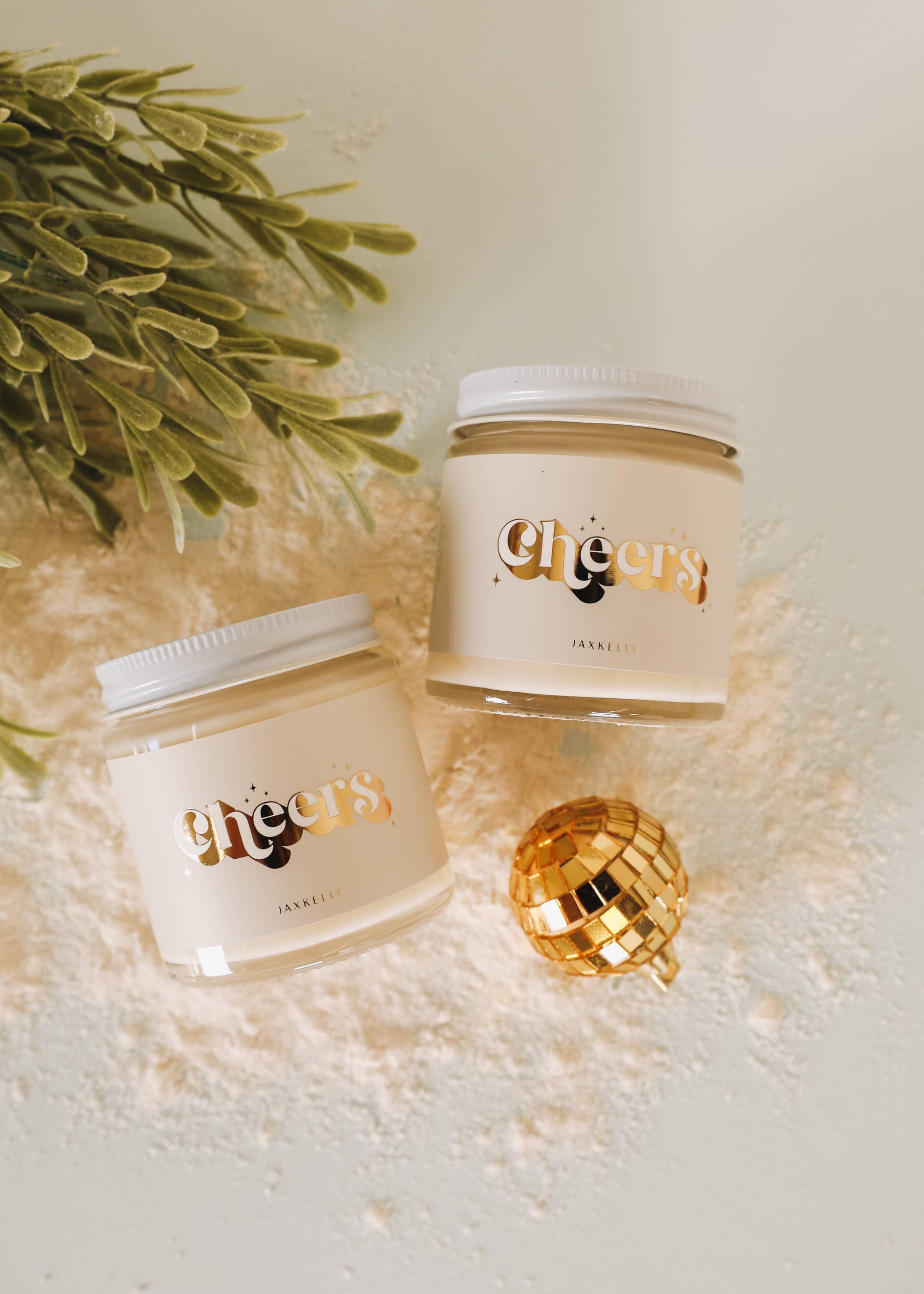 JaxKelly Candles - Wholesale Jar/Filled Candle - 4oz - Cheers Celebration Candles - Clear3