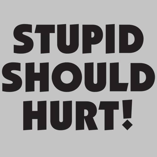 Feelin Good Tees - Wholesale Screen Printed T-Shirt - Unisex - Stupid Should Hurt20