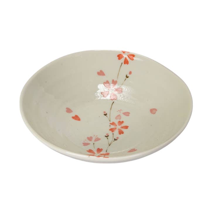 6.75"D x 1.25"H Appetizer Salad Deep Plate Hana Shidare JP (6/48) for wholesale by Urban Tokyo