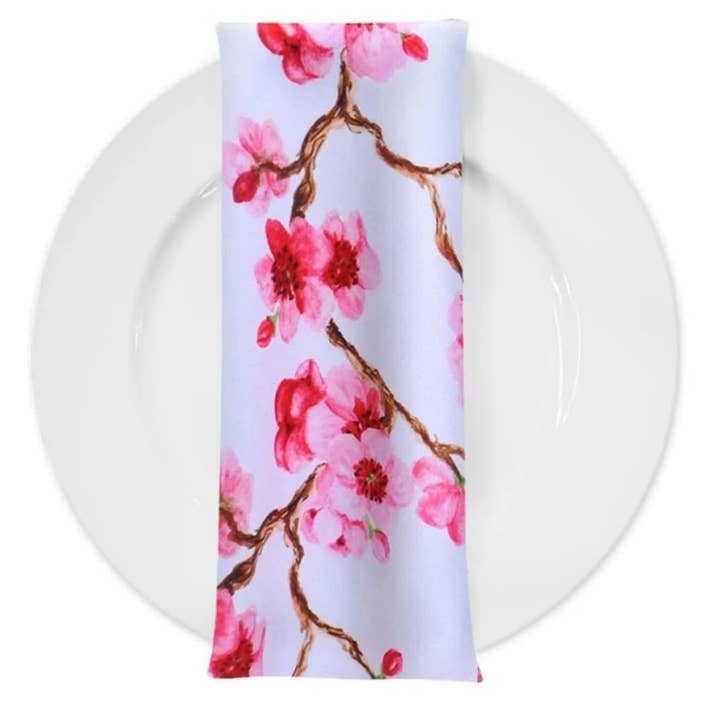 Cherry Blossom Napkins for wholesale by Linen Closet Home