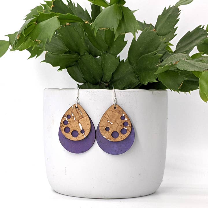 Elisabetta Studio - Wholesale Dangle Earrings - Droplet Cork Earrings5
