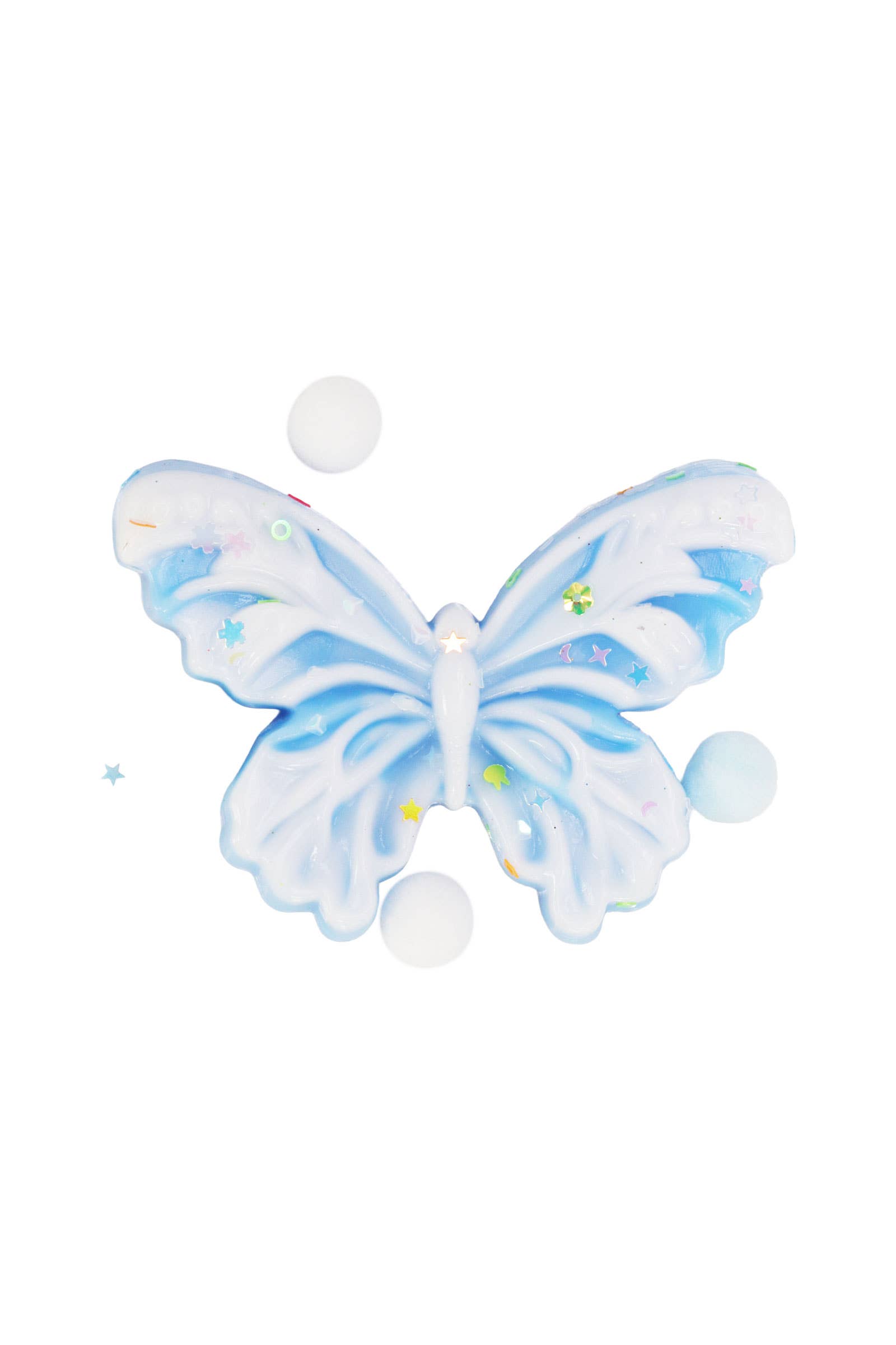 ASSORTED Butterfly Sequins Mochi Pom Pom Squishy Bag for wholesale on Faire3