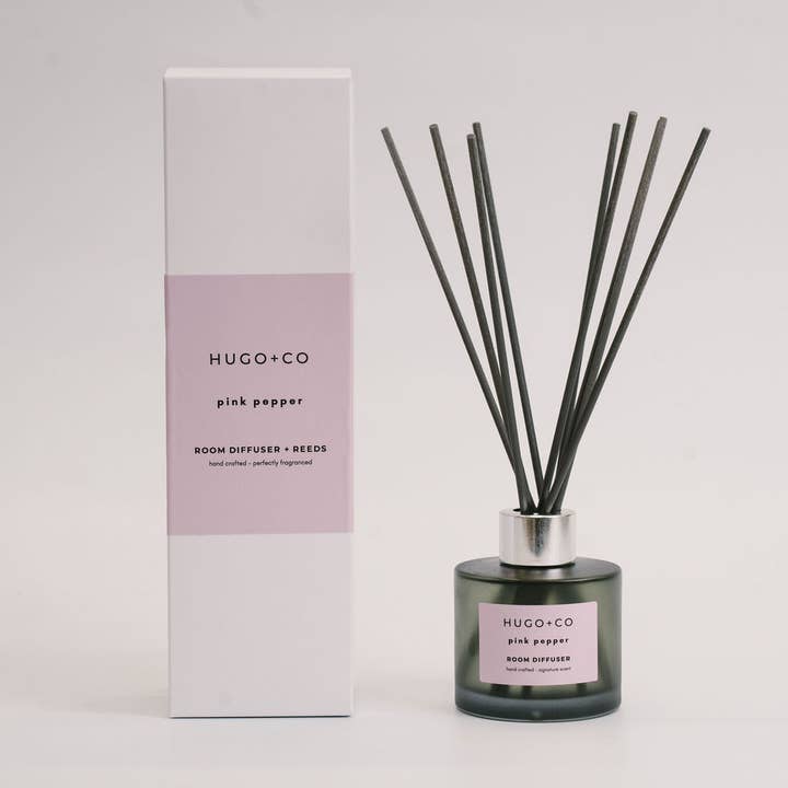 Pink Pepper Reed Diffuser for wholesale by HUGO+CO