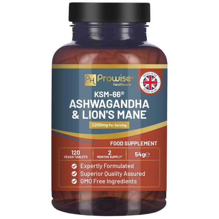 Prowise Healthcare - Wholesale Oral Supplement/Vitamin - KSM-66 Ashwagandha and Lions Mane Tablets