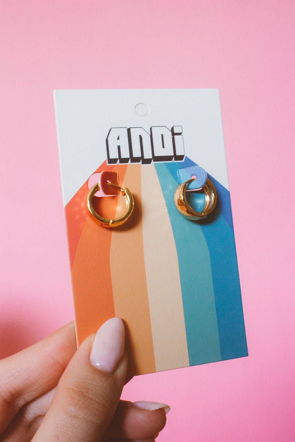 Shop Andi - Wholesale Hoop Earrings - Gold Hammered Hoops - Hypoallergenic3