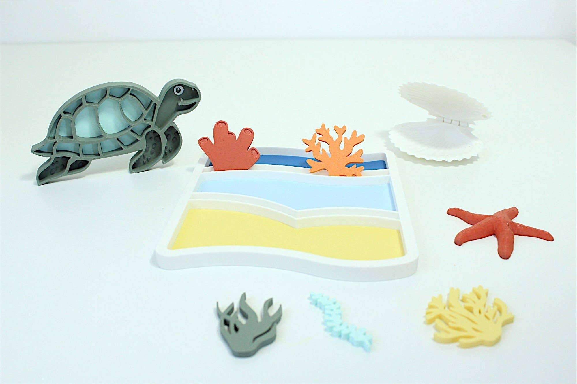 Kids Kabinet - Wholesale Toy Set - Kids - Mold Shape Pla - Loose Parts Coral1
