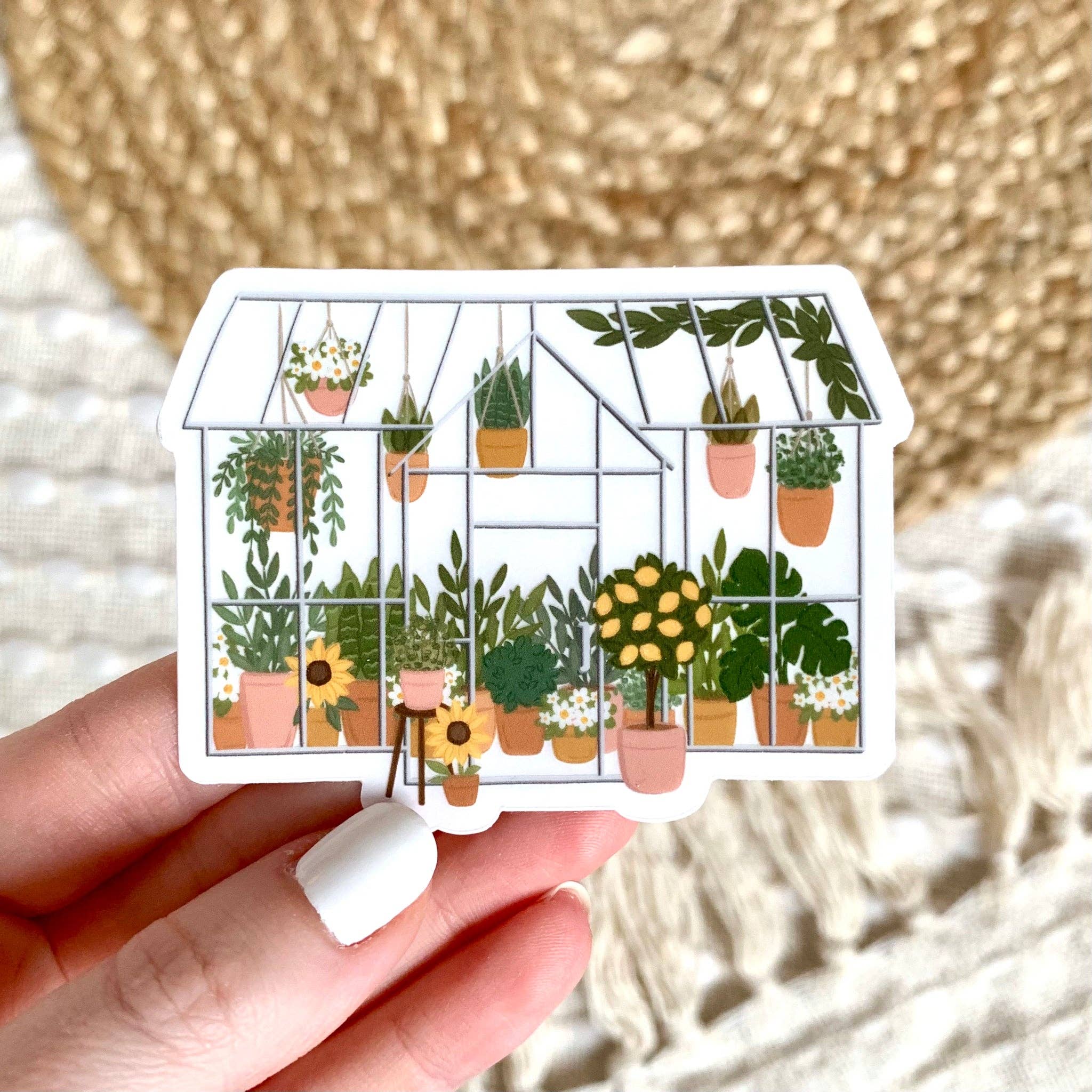 Elyse Breanne Design – wholesale Sticker – Clear Greenhouse Sticker, 3.25x2.5in1