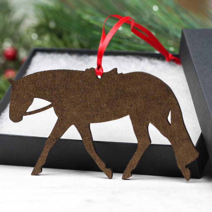 Classy Equine - Wholesale Ornament - Chestnut English Pleasure - Hunt Seat Quarter Horse Ornament