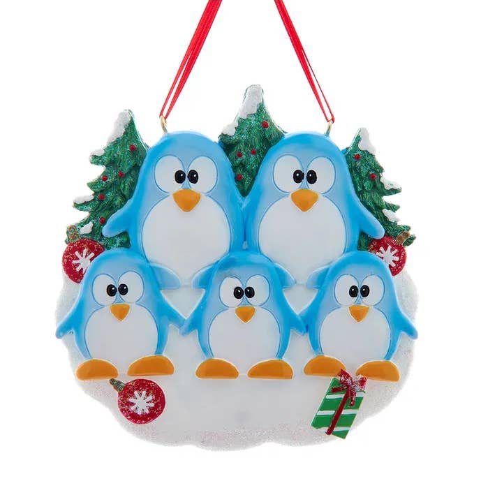 Kurt S. Adler, Inc. - Wholesale Ornament - 4.5" Resin Penguin Family of 5 Ornament0