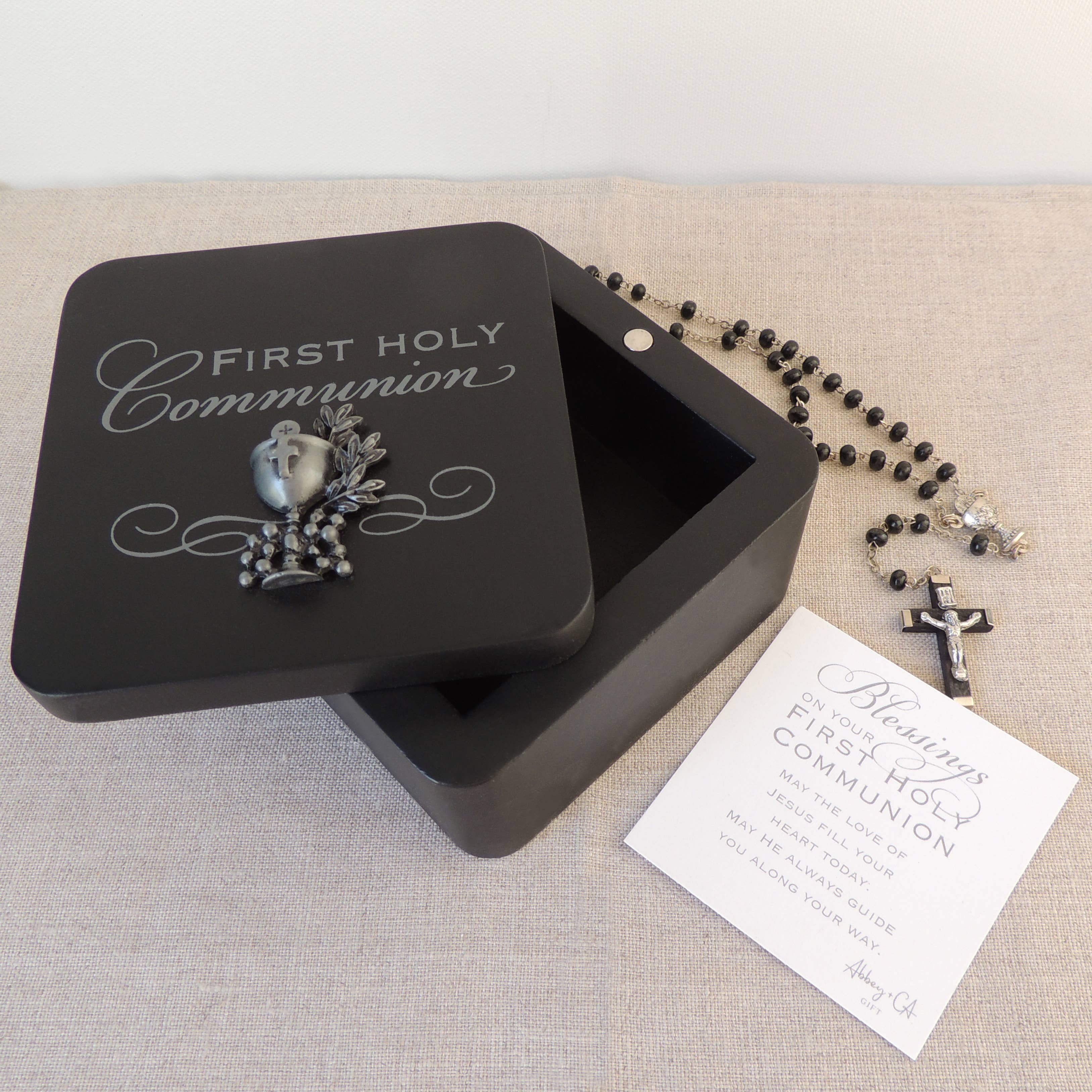 Abbey + CA Gift - Wholesale Keepsake Box - Kids & Baby - Communion Black Keepsake Box13