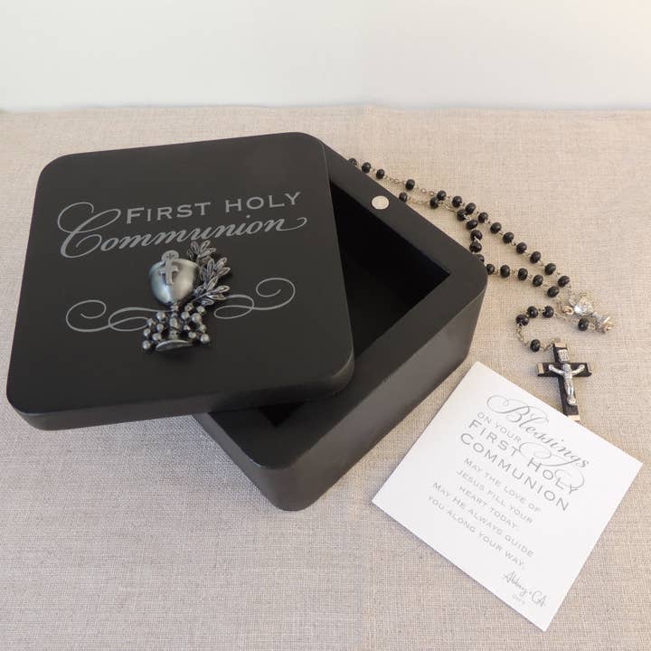 Abbey + CA Gift - Wholesale Keepsake Box - Kids & Baby - Communion Black Keepsake Box13
