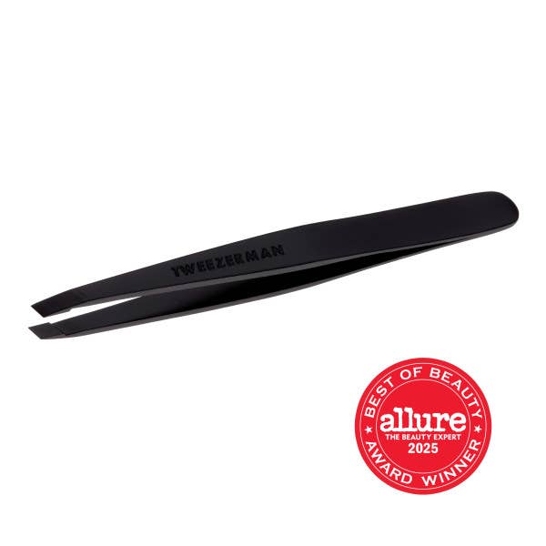 Black Matte Slant Tweezer for wholesale by Tweezerman
