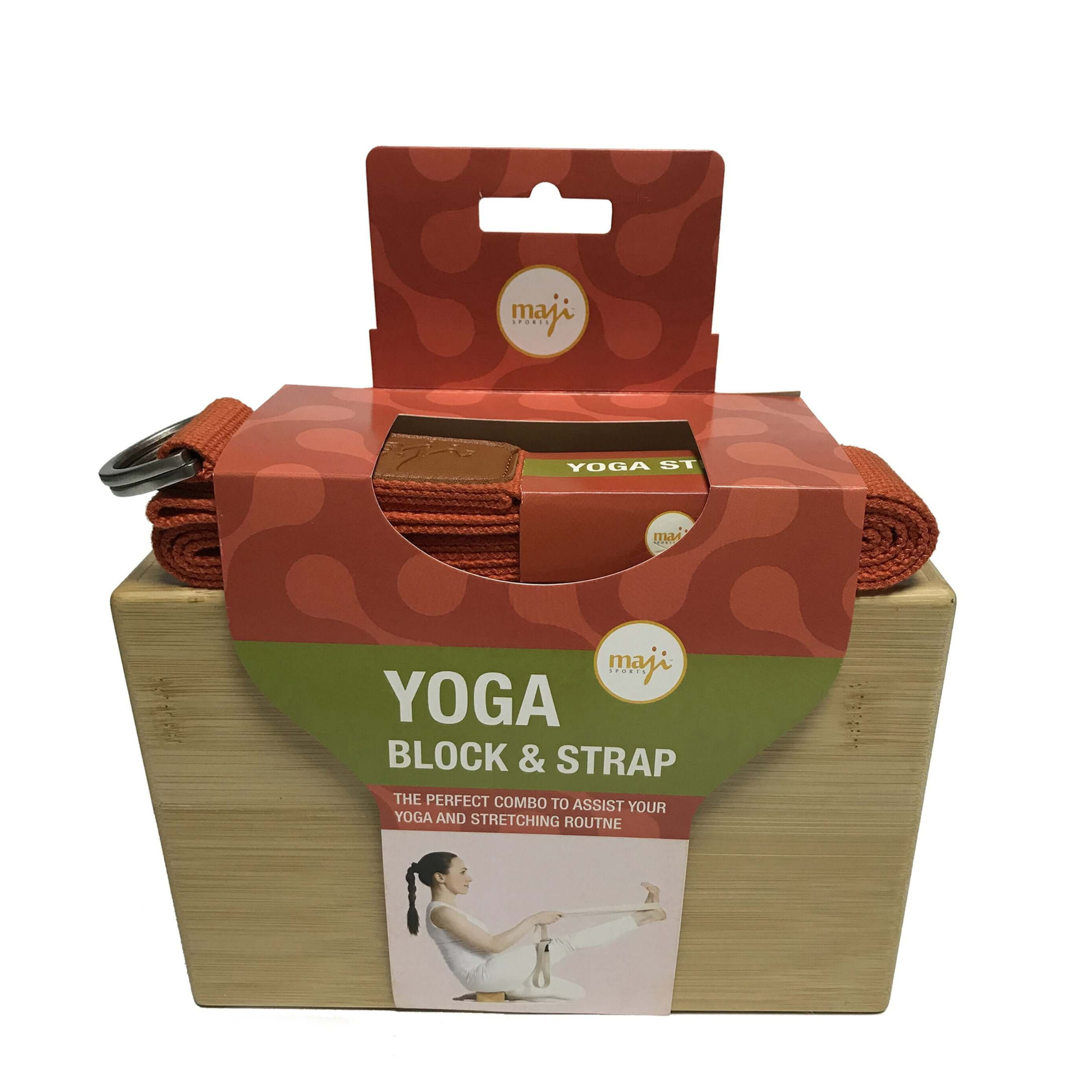 JupiterGear - Wholesale Yoga Strap/Band - Maji Sports Bamboo Yoga Block & Strap Combo8