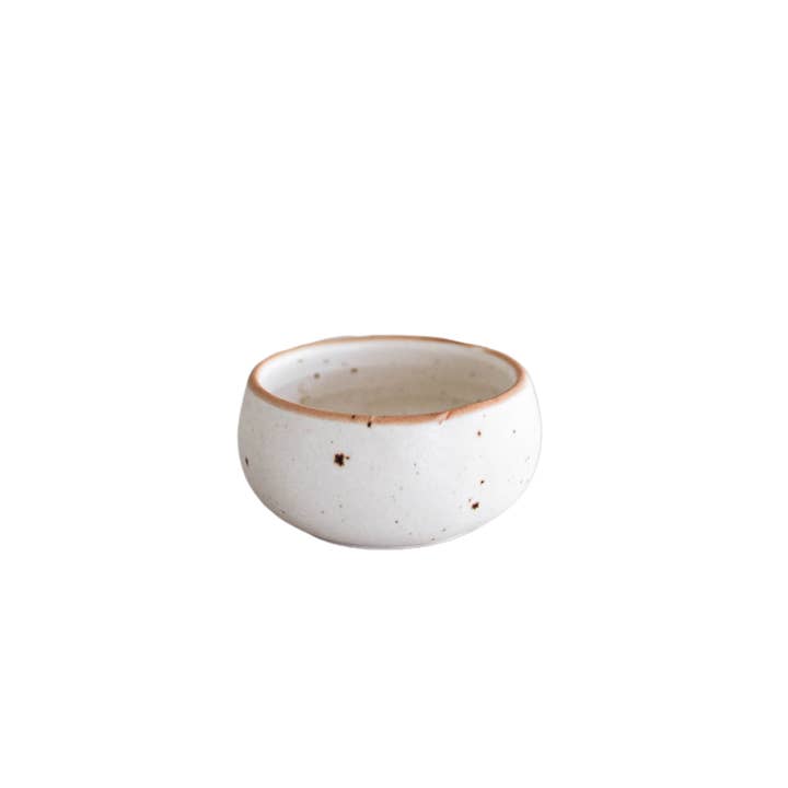 Luxe B Co - Wholesale Condiment/Dip Bowl - Ceramic White Speckled Dip Bowl