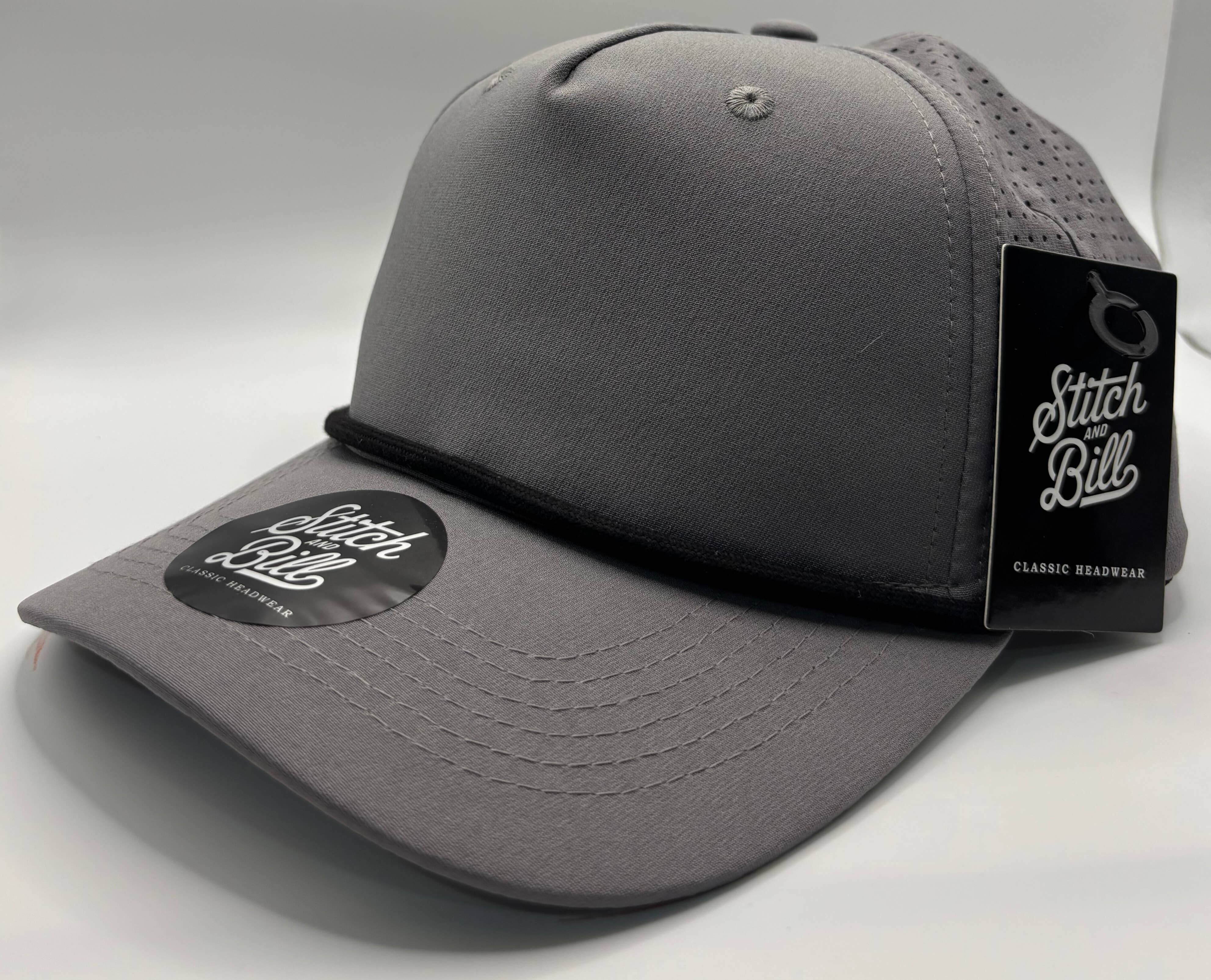 Stitch & Bill Hats - Wholesale Baseball Cap - Unisex - Performance 5 Panel Rope Baseball Cap Air Flow Men Women 2