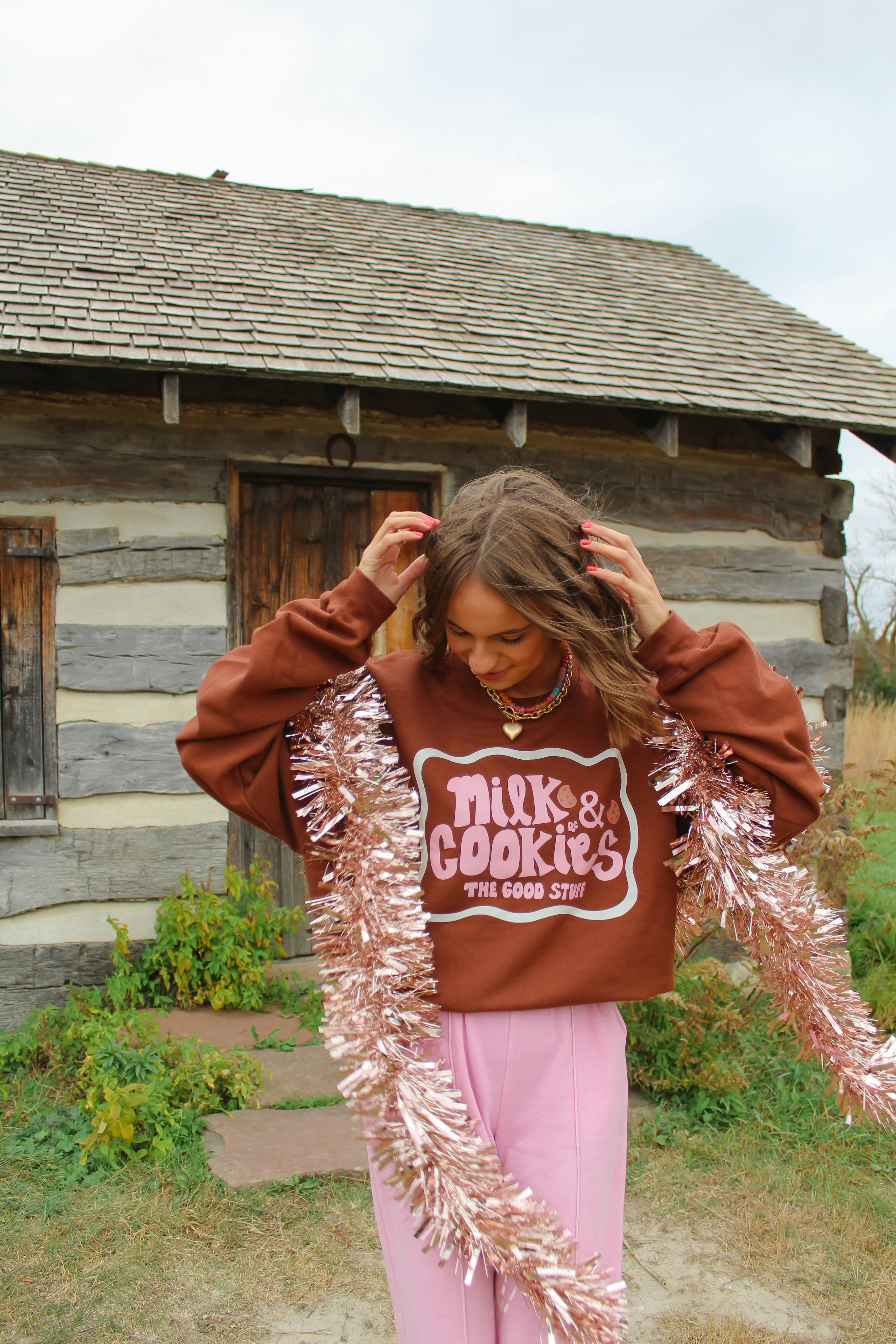 Raine Company - Wholesale Graphic Sweatshirt - Women's - Milk and Cookies Crew2