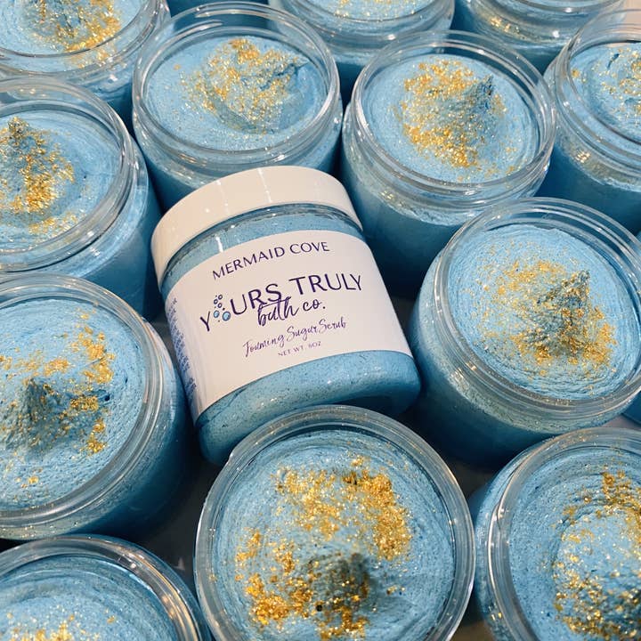 Yours Truly Bath Co - Venta al por mayor Exfoliante corporal - Exfoliante espumoso de azúcar Mermaid Cove