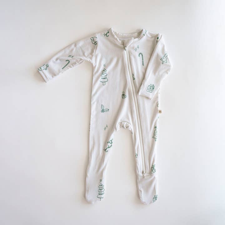 Atlas Grey - Wholesale Sleepsuit - Baby - Holiday Bamboo Pajamas