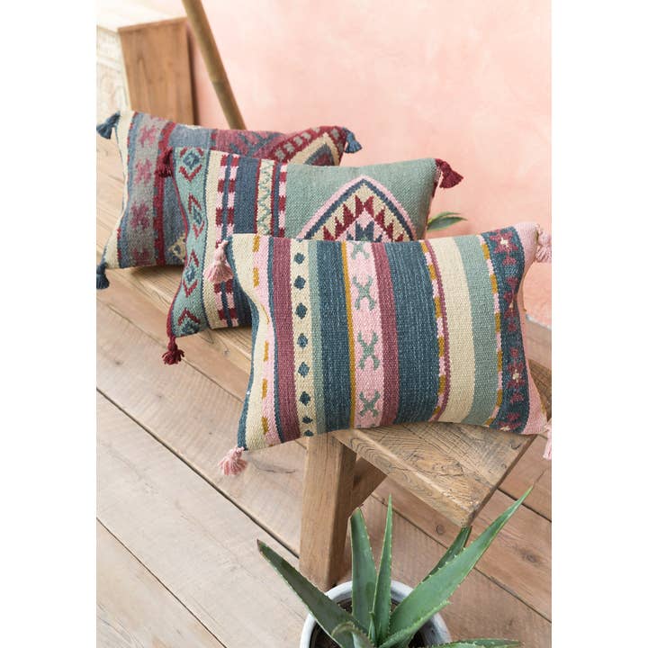 Namaste - Wholesale Throw Pillow Cover - Alanya Hand Woven Wool/Cotton Kilim Cushion Cover1
