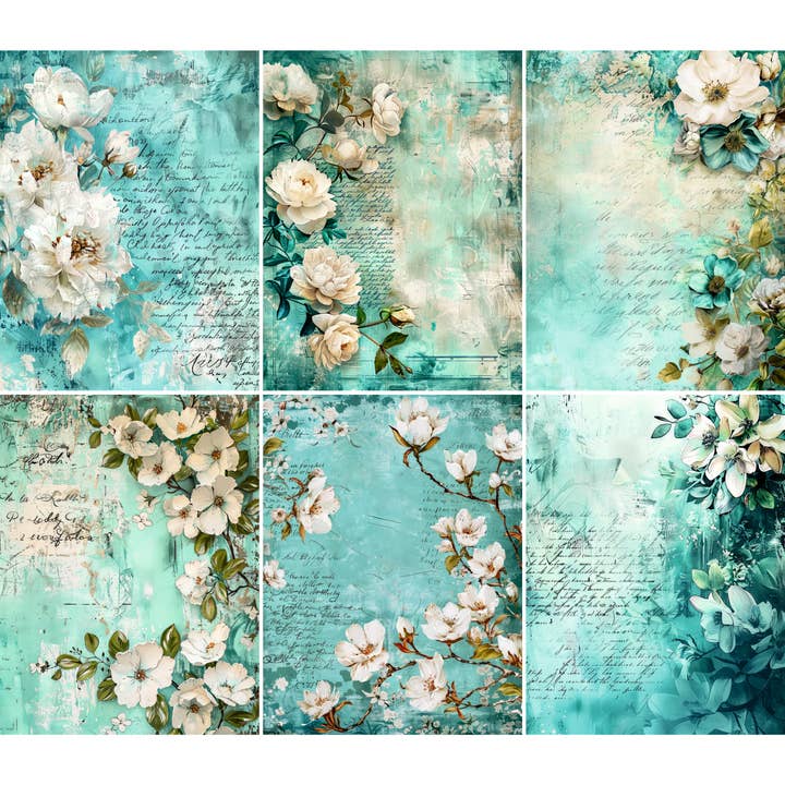 White Flower Rice Papers, 8 x 10.5 inch (A4) for wholesale by Craft Kreatively