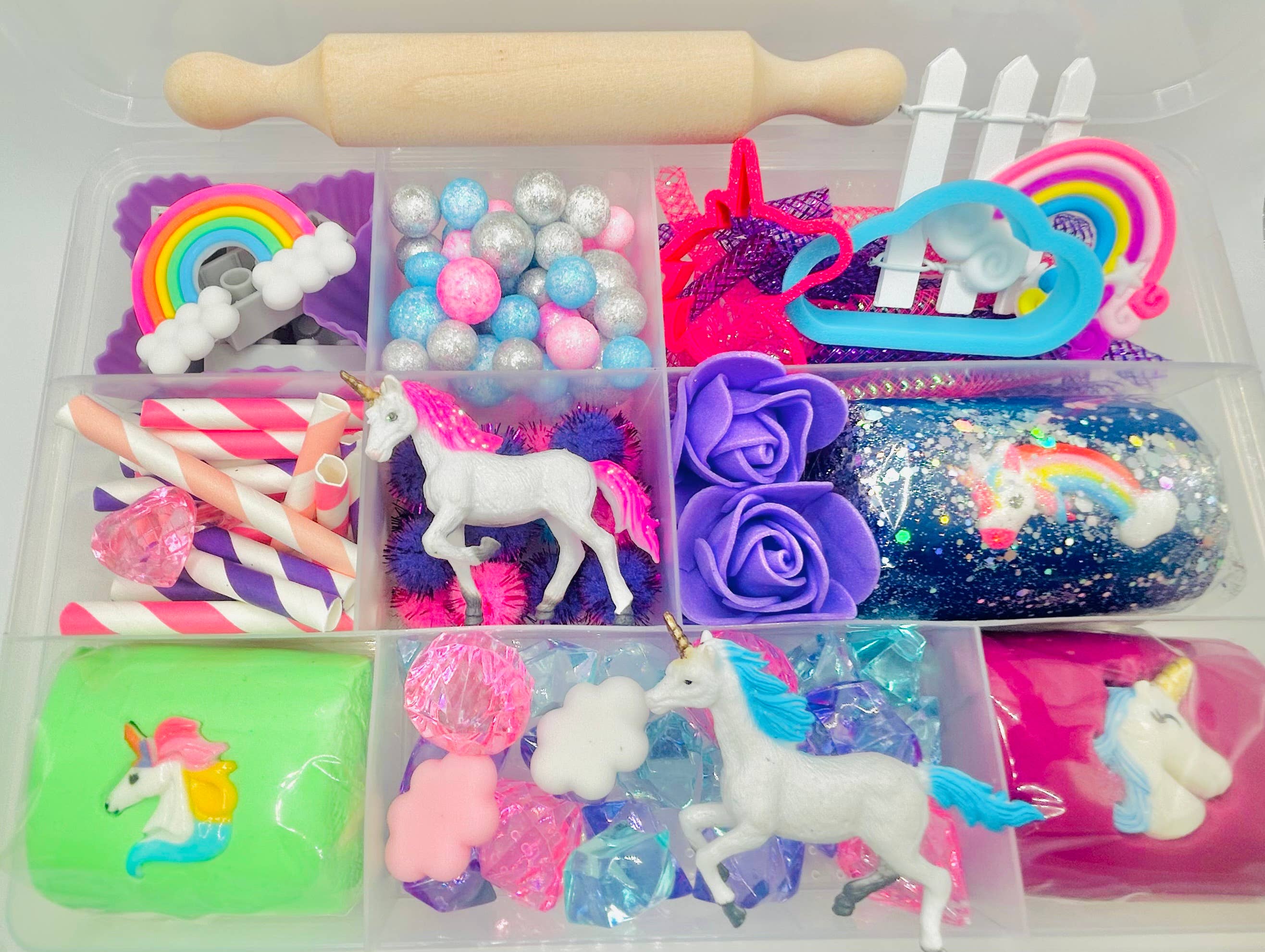 Decorated Dough – Plasticina - Crianças por atacado – Conjunto Sensorial Unicorn Take & Play1