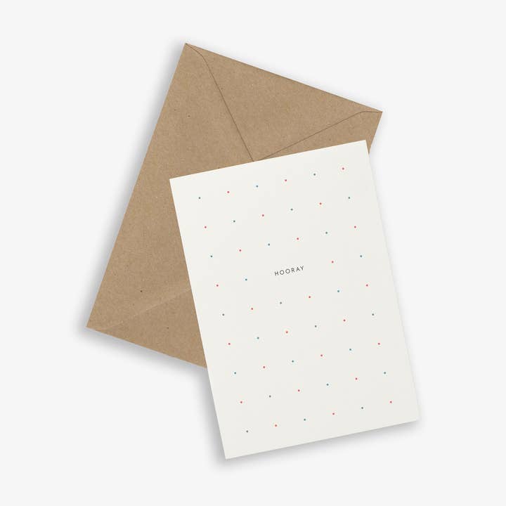 Greeting Card // Hooray Dots for wholesale by Kartotek Copenhagen