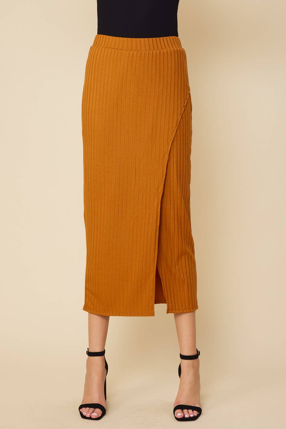 FSL Apparel - Wholesale Skirt - Women's - SS8032 - RIBBED WARP MIDI SEXY SKIRT14