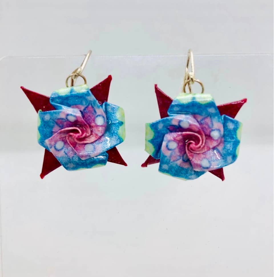 L'éco maison décoration - Wholesale Dangle Earrings - Origami flower earrings7