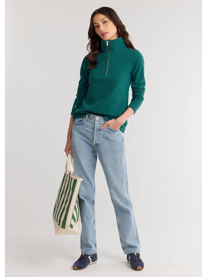 Dudley Stephens - Wholesale Sweatshirt - Women's - Manchester Pullover in Vello Fleece (Woodland Green)1