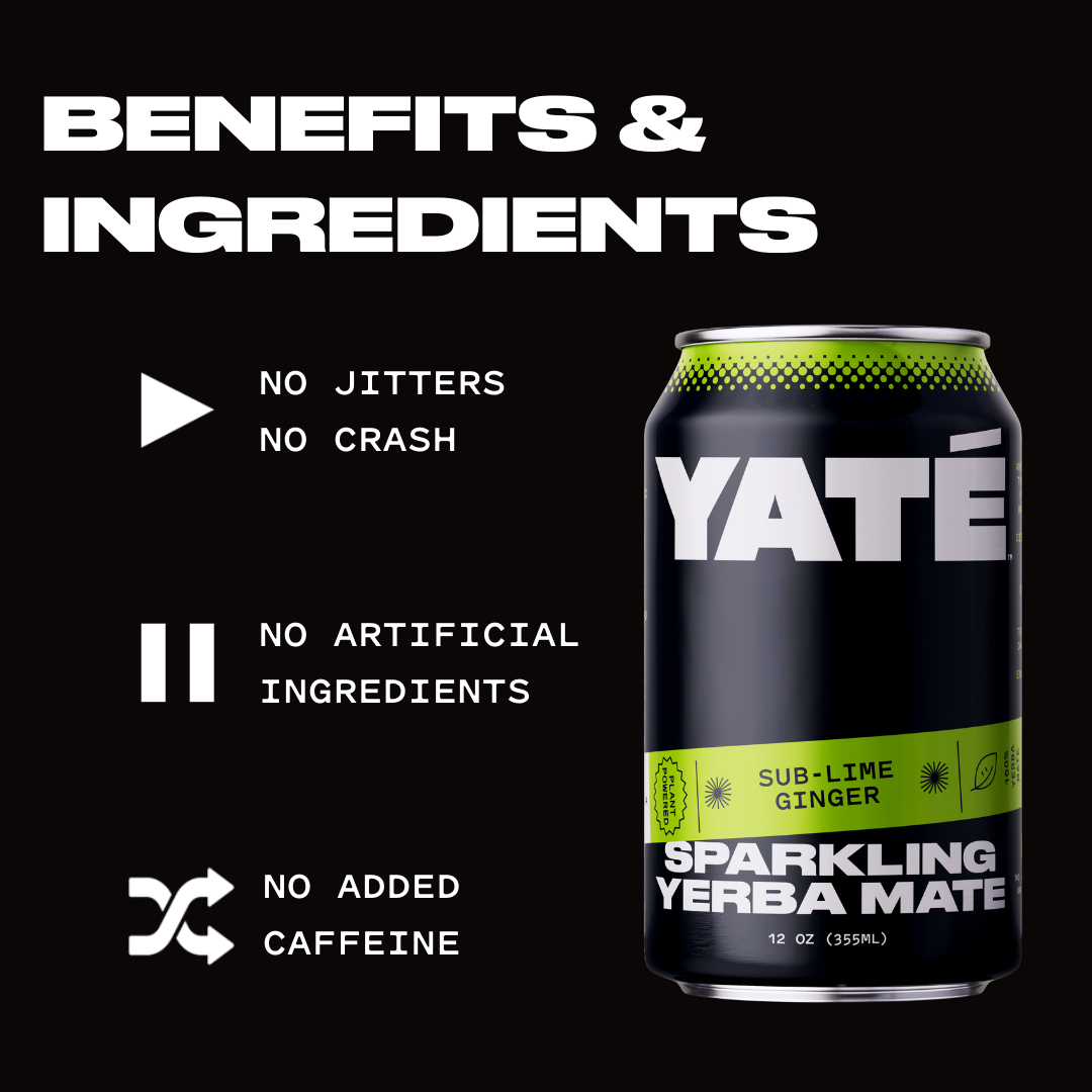 Yaté - Wholesale Sparkling Water - Yate Sub-Lime Ginger Sparkling Yerba Mate 12oz (12 pack)1