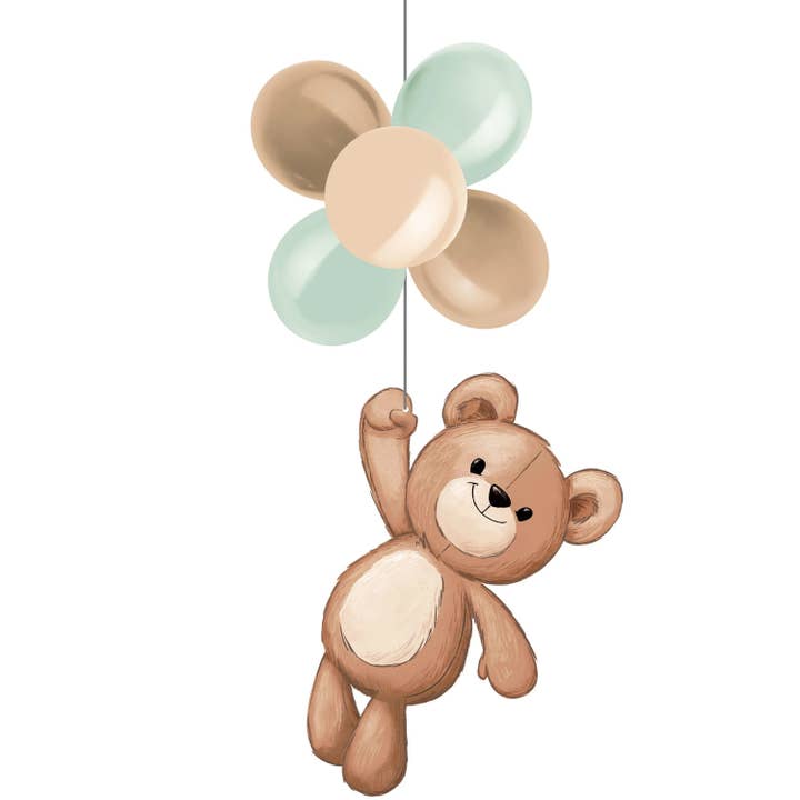 Teddy Bear Hanging Decor w/ Latex, 1/Pkg for wholesale by Bulk Party Decor
