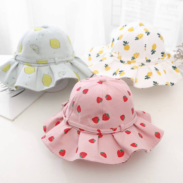 Sombreros ajustables para bebé niña con diseño floral y protección solar para venta al por mayor de MyKids-USA®