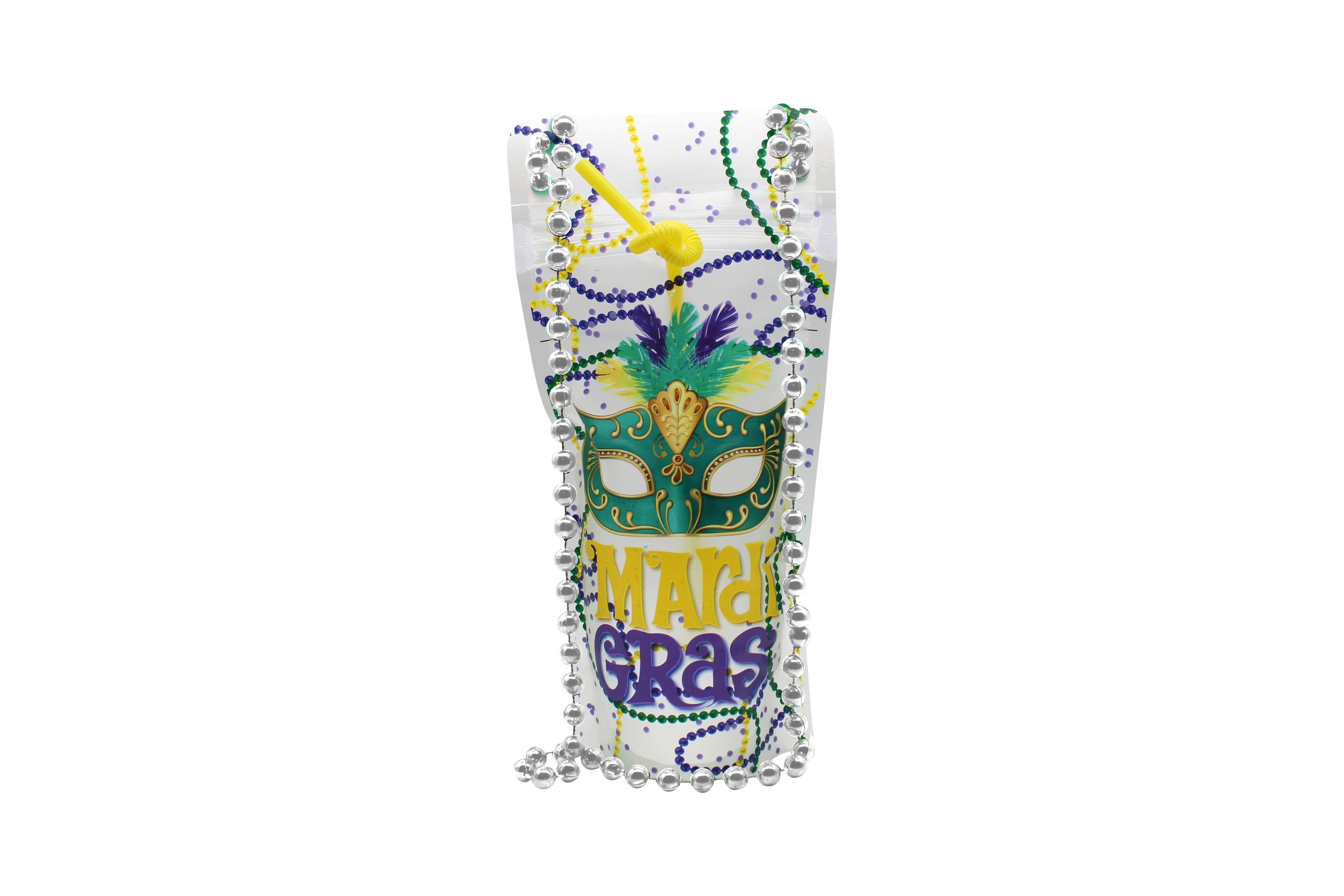 NeckSip - Wholesale Party Favor - Mardi Gras - Draagbare drinkzakjes (16 oz | 2-pack)10