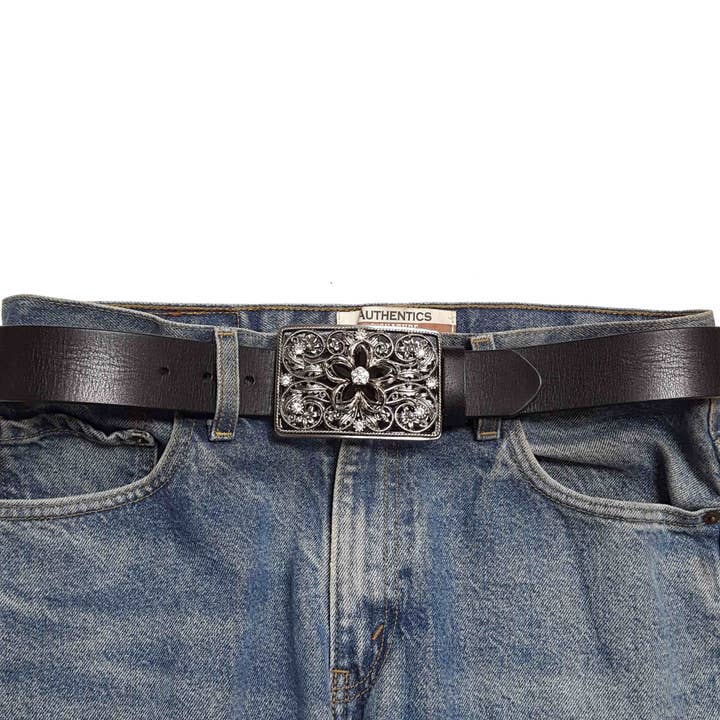 Axesoria West - Wholesale Belt buckle – Women’s - Buckle: Western Crystal flower belt buckle3