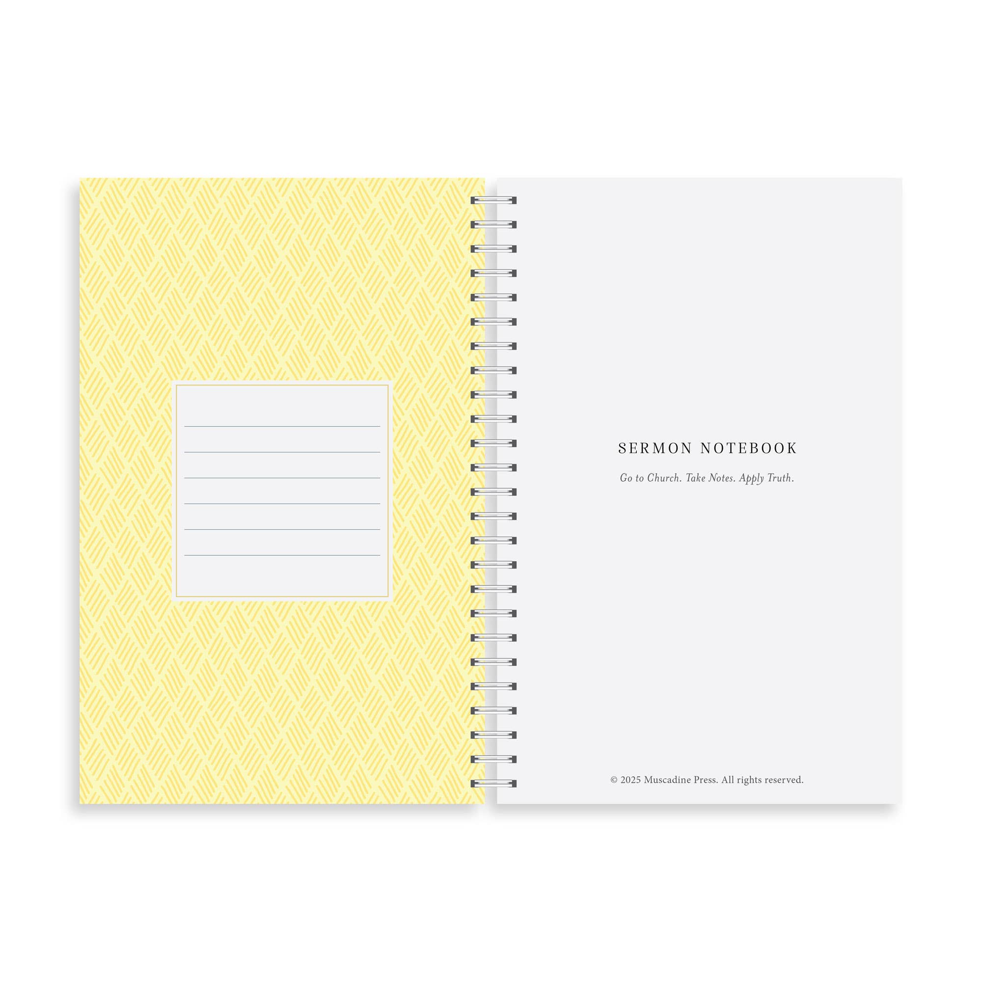 Muscadine Press - Wholesale Notebook - Sermon Notebook, Lemon Blossom2