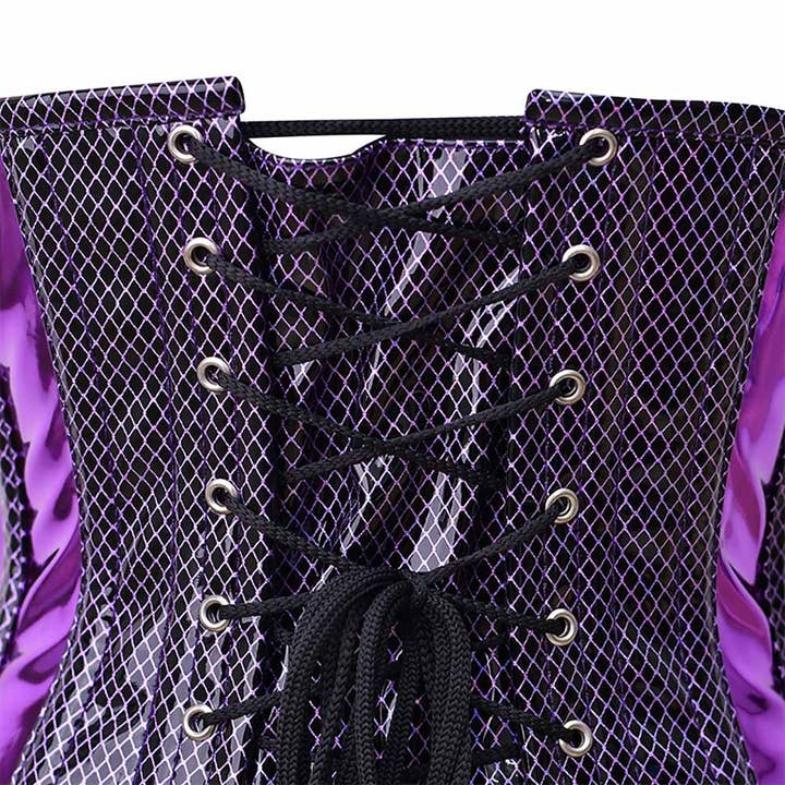 Purple PVC corset top - Under Bust Corset for wholesale on Faire3