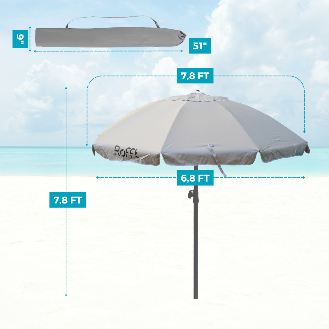 ROFFT USA LLC - Wholesale Beach Umbrella - ROFFT 7.8 Ft Beach Umbrella heavy duty Steel and Aluminum Po13