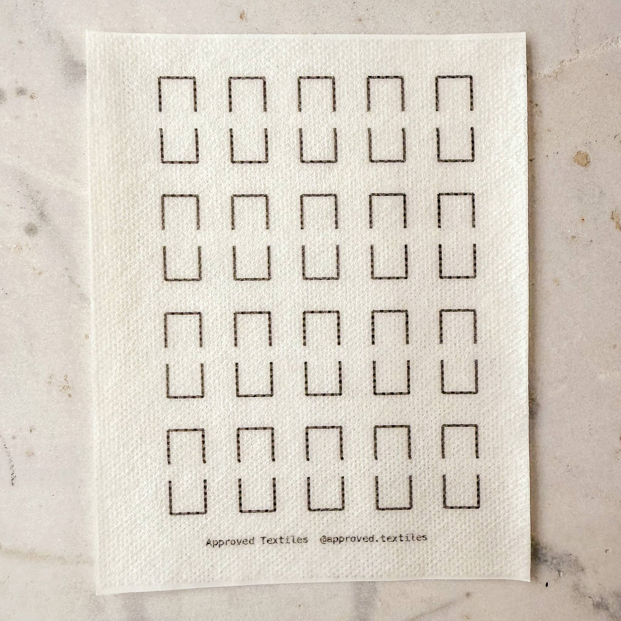 Approved Textiles - Wholesale Craft Sewing Kit - Agnes Martin Mending + Embellishment Transfer 1