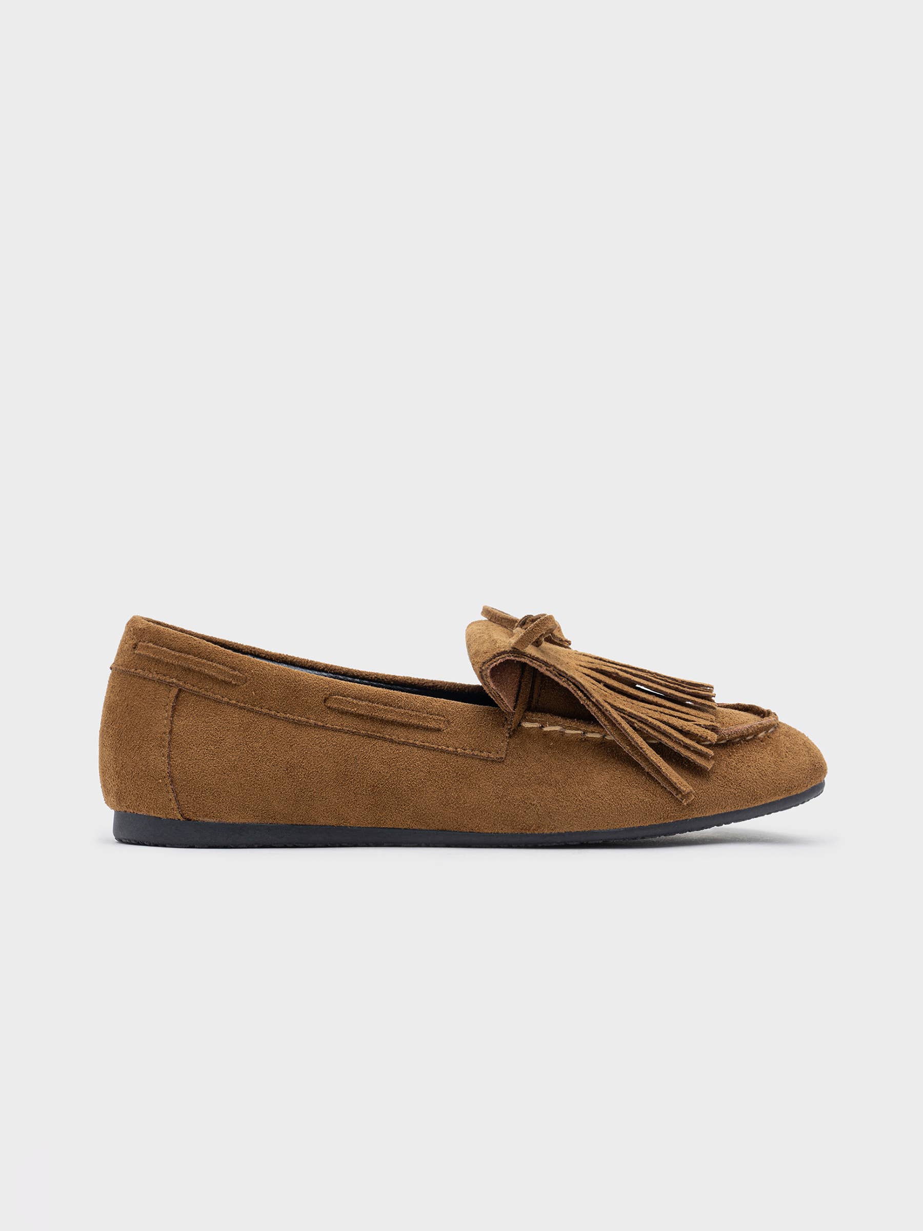 CEREZA – Großhandel Loafer – Damen – NAUTISCHER WILDLEDER-SLIPPER MIT FRANSEN3