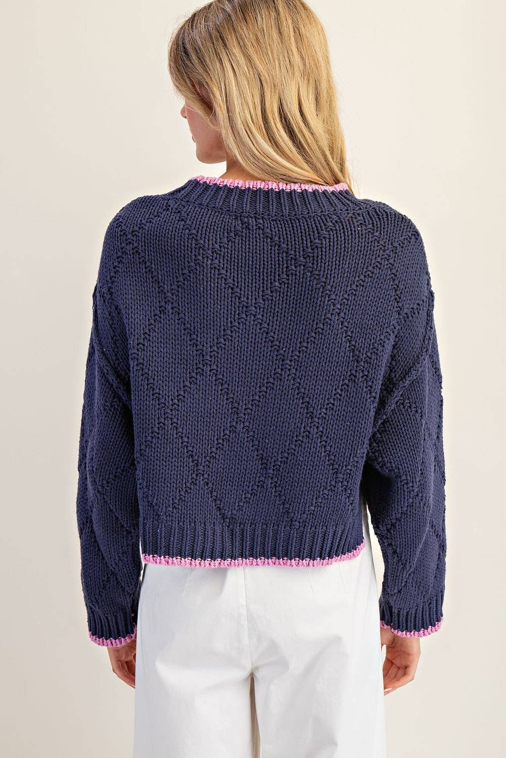 Peace Love Line - Wholesale Knit Sweater - Women's - PL8369 - LOBSTER INTARSIA KNIT CROPPED SWEATER7