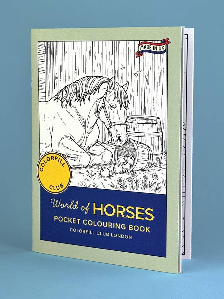 World of Horses – Premium Colouring Book for wholesale by Colorfill Club