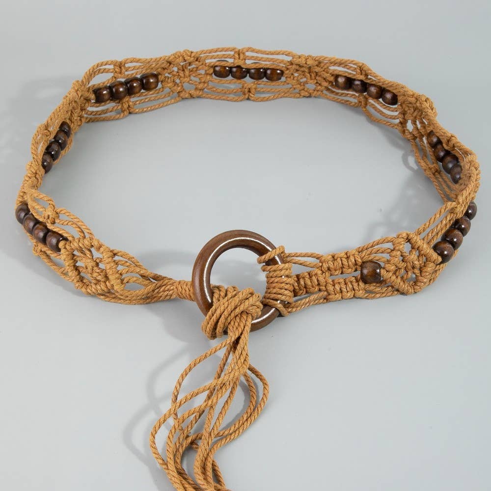 Collections by Fame Accessories - Wholesale Belt - Women's - Rope Braided Boho Belt4