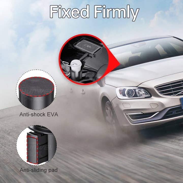 VIGOR - Wholesale Car Decorative Charm - Unisex - Car Cup Holder Expander with Tray 360°Rotating Table Adjusta1