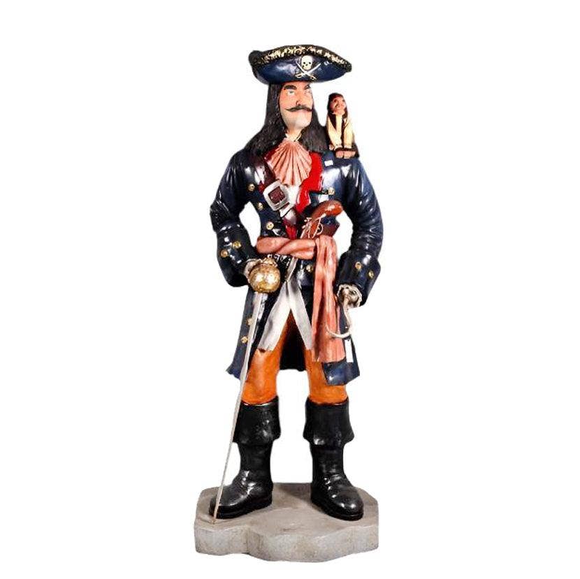 LM Treasures - Wholesale Decorative Figurine - Pirate Captain Hook With Monkey Life Size Statue0