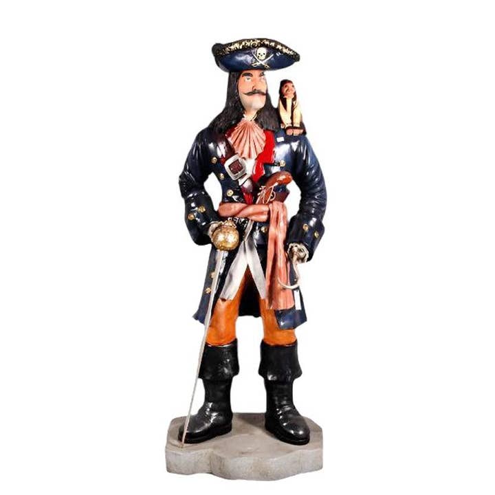 LM Treasures - Wholesale Decorative Figurine - Pirate Captain Hook With Monkey Life Size Statue