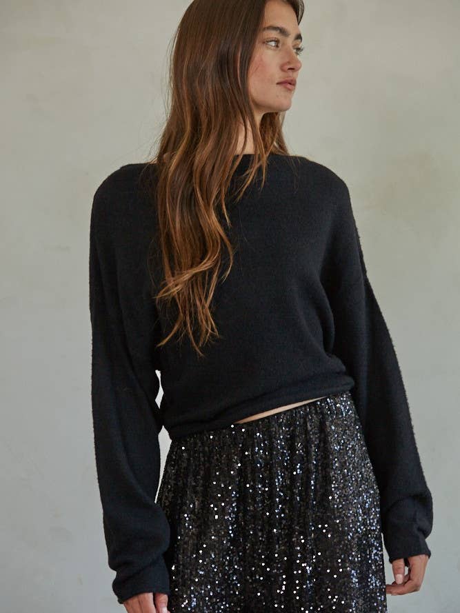 By Together JOVIE Pullover mit Bootsausschnitt, langärmlig, gestrickt für den Großhandel von By Together